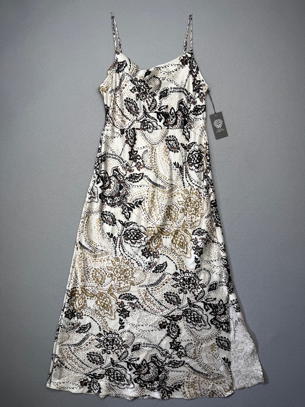 Vince Camuto Women's Printed Cowl-Neck Sleeveless Maxi Dress - Birch 10 $119